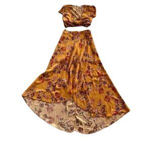 Cotton Candy Two-Piece Floral Maxi Dress‎